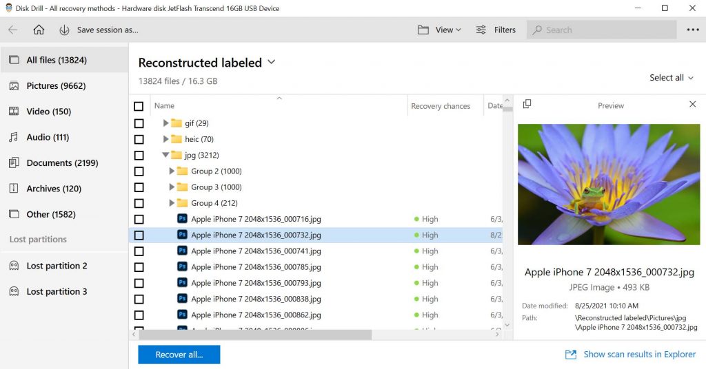 disk drill interface